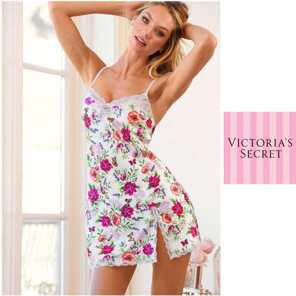 Victoria's Secret Other - Victoria’s Secret Blush Floral Cami with Lace Trim